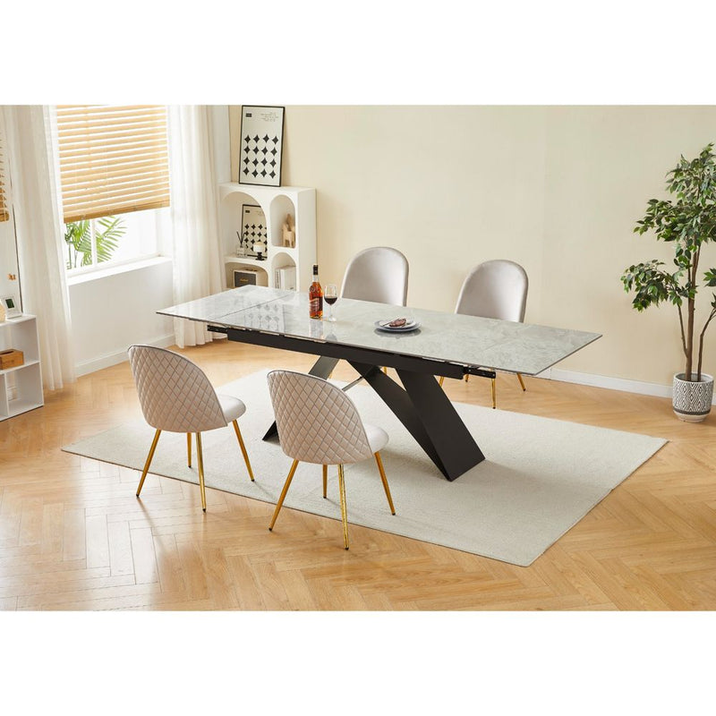 di mo commerciale di mo commerciale tavolo allungabile darren 160 240 x 90 h 77 cm piano in ceramica grigio design moderno ean 8010402507924
