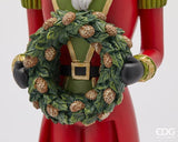 edg enzo de gasperi edg enzo de gasperi decoro soldatino natale con corona h 60 cm l 155 cm l 14 cm green red ean 8059824541437