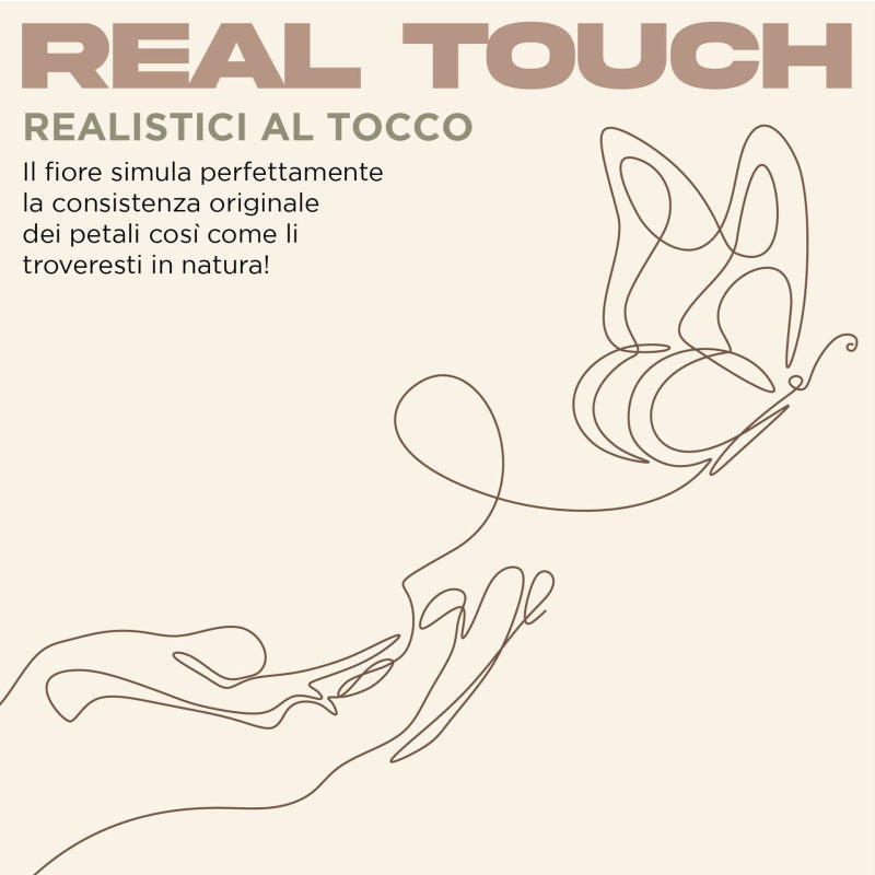 edg enzo de gasperi edg enzo de gasperi rosa ramo con foglie h 58 cm pianta artificiale rosso ean 8059824647429
