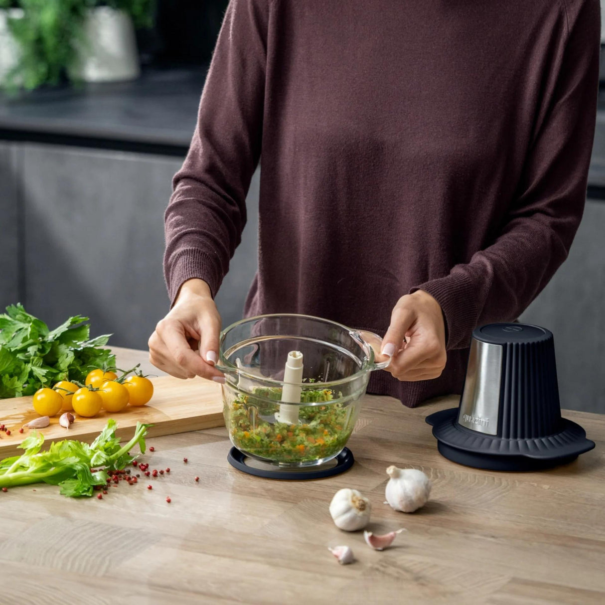 guzzini guzzini tritatutto elettrico sous chef crema trita alimenti compatto design moderno per cucina ean 8008392423256