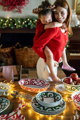 guzzini guzzini vassoio rettangolare natalizio harmonia melamina san con manici 335 x 54 cm table decor bianco verde ean 8008392412625