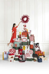 guzzini guzzini vassoio tondo grande natalizio harmonia melamina d 4550 cm table decor bianco verde ean 8008392412861