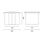 moia greenwood moia greenwood casetta da giardino a due falde 245 x 185 cm box ricovero attrezzi resistente per esterno ean 8013054832345