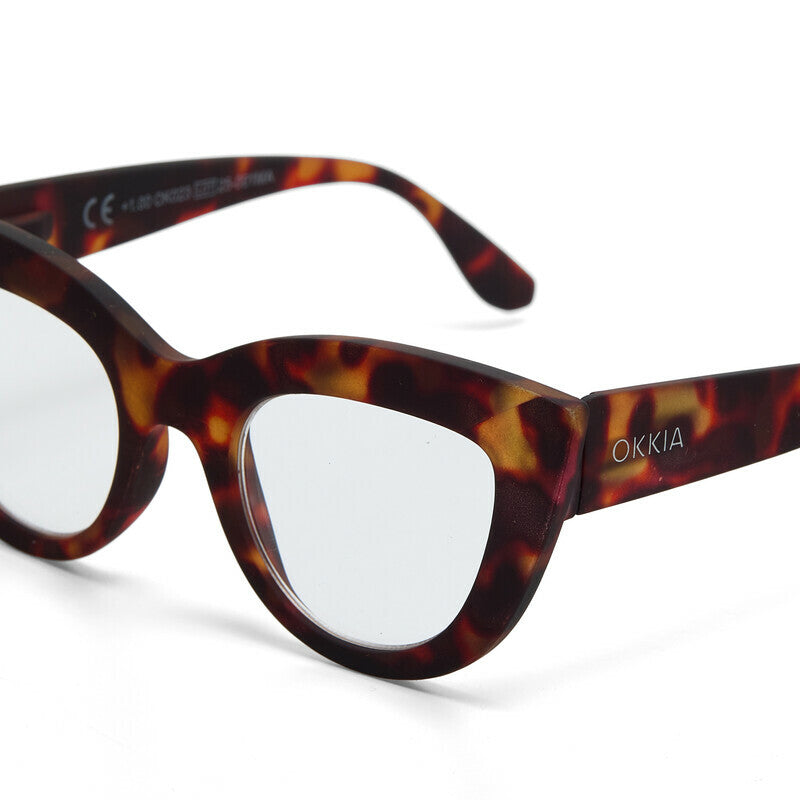 okkia okkia occhiale da lettura mod claudia premontato gatto soft touch havana diottrie 1 50 ean 8055773193079
