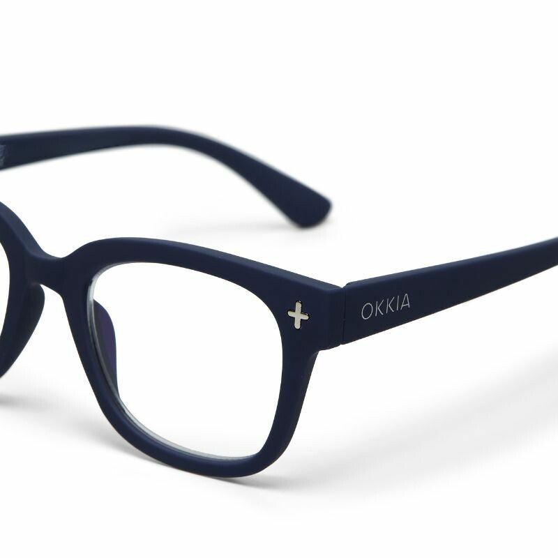 okkia okkia occhiale da lettura mod giovanni premontato soft touch spring anti luce blu magframe midnight diottrie 1 50 ean 8056211370724