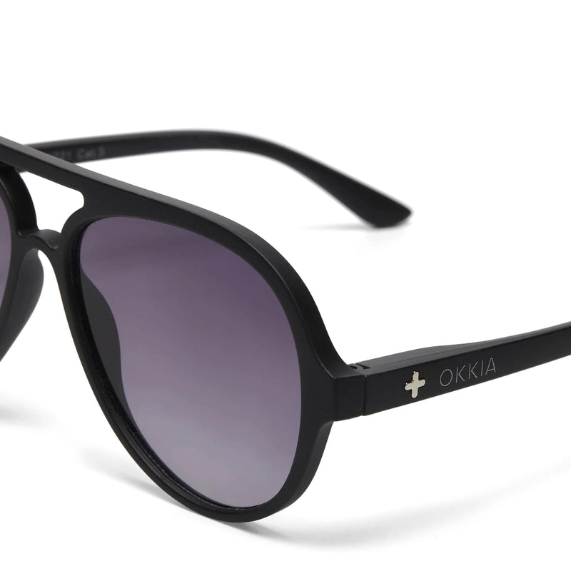 okkia okkia occhiale da sole premontato a forma di goccia mod alessio black ean 8055773193680