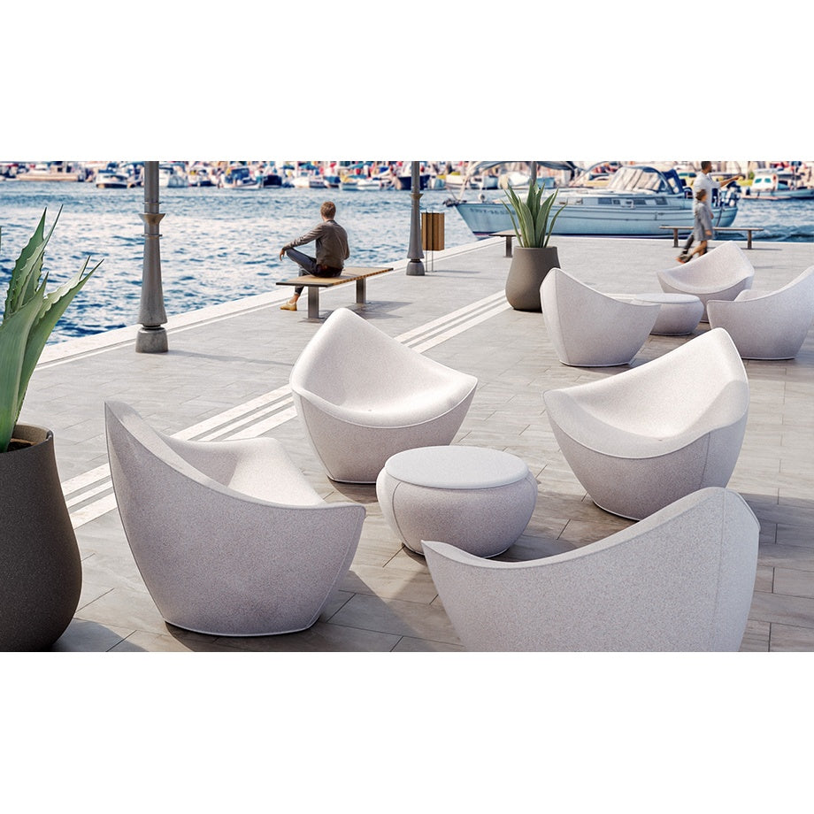 plust plust poltrona vela colore creta