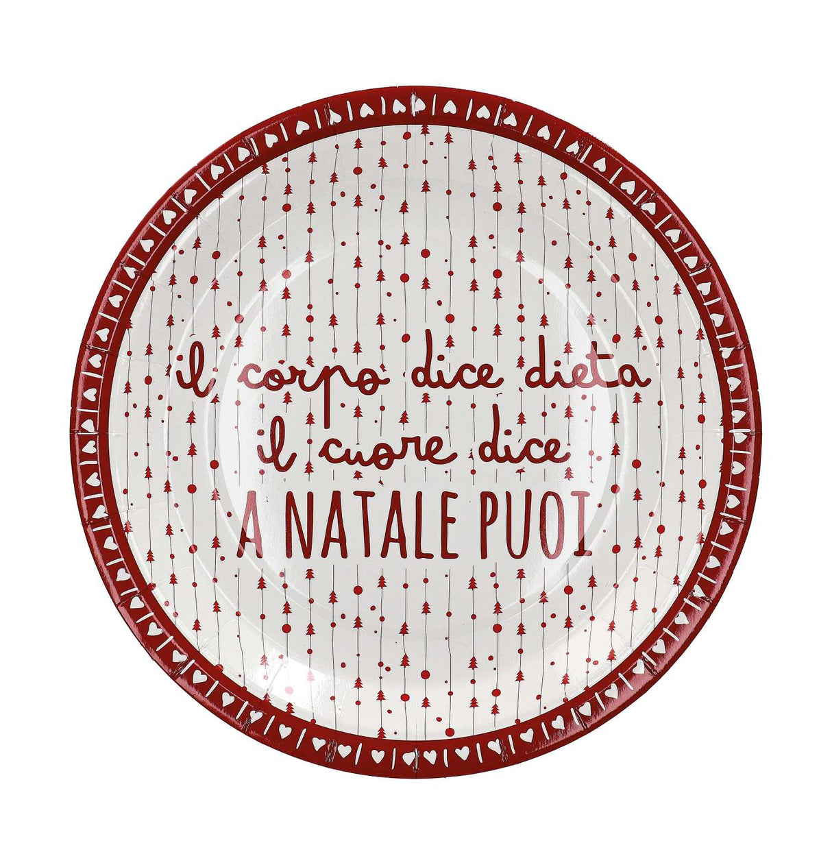 regalo italiano regalo italiano piattini carta natale d 23 cm ass cf 12 pz rosso bianco 1 pz ean 8057586122680
