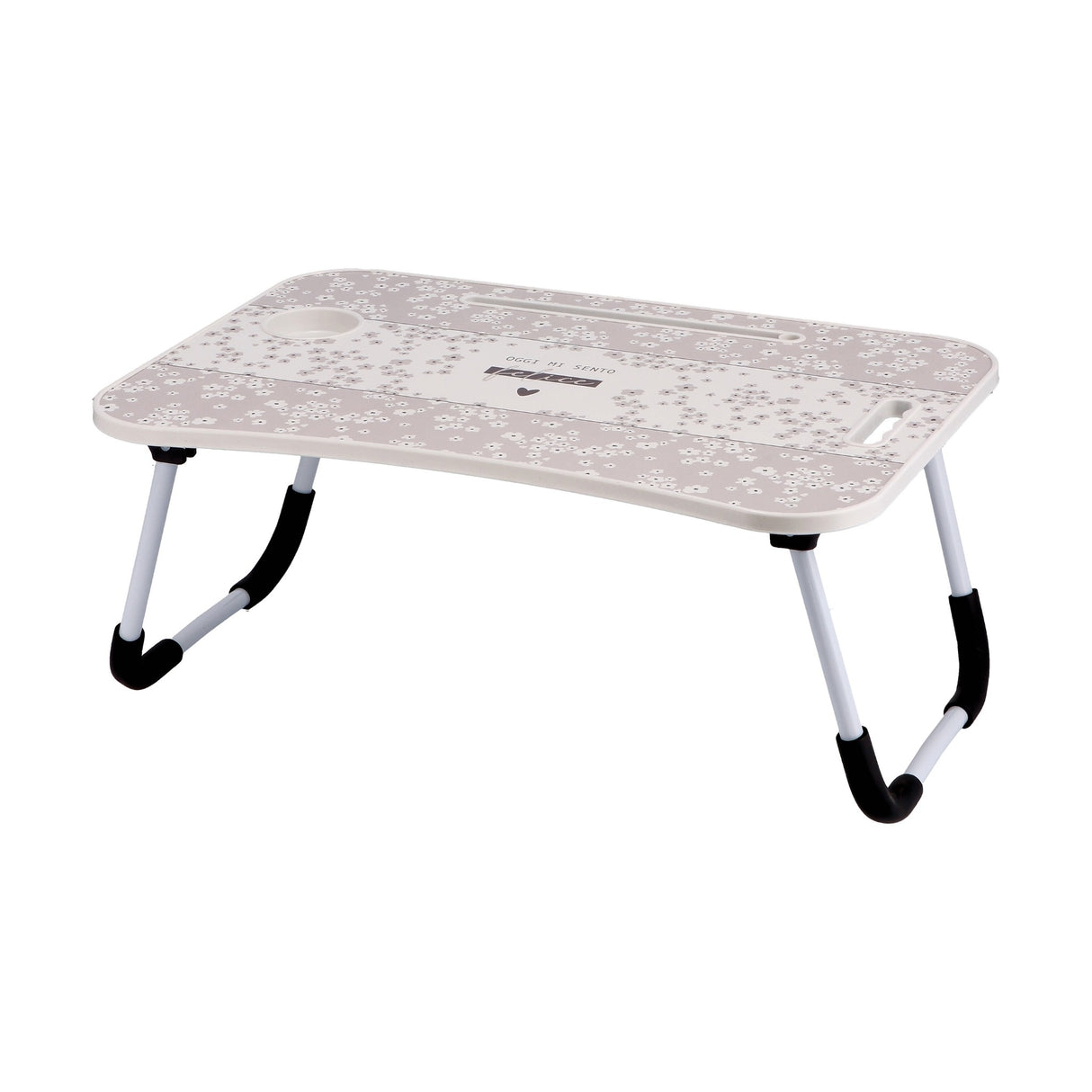 regalo italiano regalo italiano tavolino pieghevole con porta tablet mdf e ferro 60 x 40 cm h 26 cm colazione letto e divano 1 pz ean 8057586091160