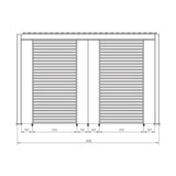 bizzotto bizzotto frangisole laterale per pergola ocean h 238 cm l 123 cm antracite ean 8051836473805