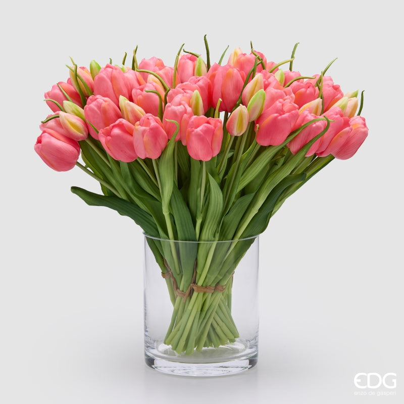 edg enzo de gasperi edg enzo de gasperi bouquete tulipano chiuso x4 h 40 cm con bocciolo rosa antico ean 8059824612984