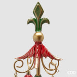 edg enzo de gasperi edg enzo de gasperi decoro albero di natale con decorazioni metallo h 91 cm green red ean 8059824542335
