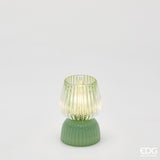 edg enzo de gasperi edg enzo de gasperi lampada da tavolo biforma a righe led h 13 cm d 9 cm ip20 verde ean 8059824630391