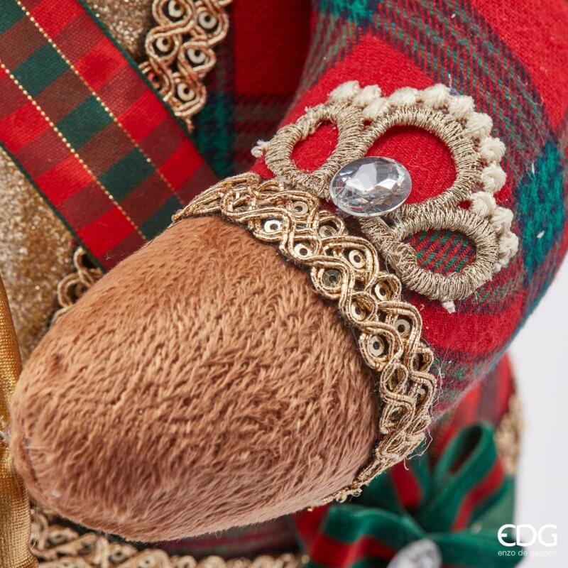 edg enzo de gasperi edg enzo de gasperi orso noel nutcrak natalizio con tromba h 61 cm 23 x 27 cm verde rosso ean 8059824303554