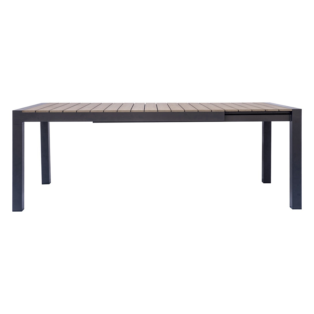 moia greenwood moia greenwood tavolo arenzano allungabile 211 276 x 100 cm in alluminio antracite con piano effetto legno design moderno ean 8013054838026