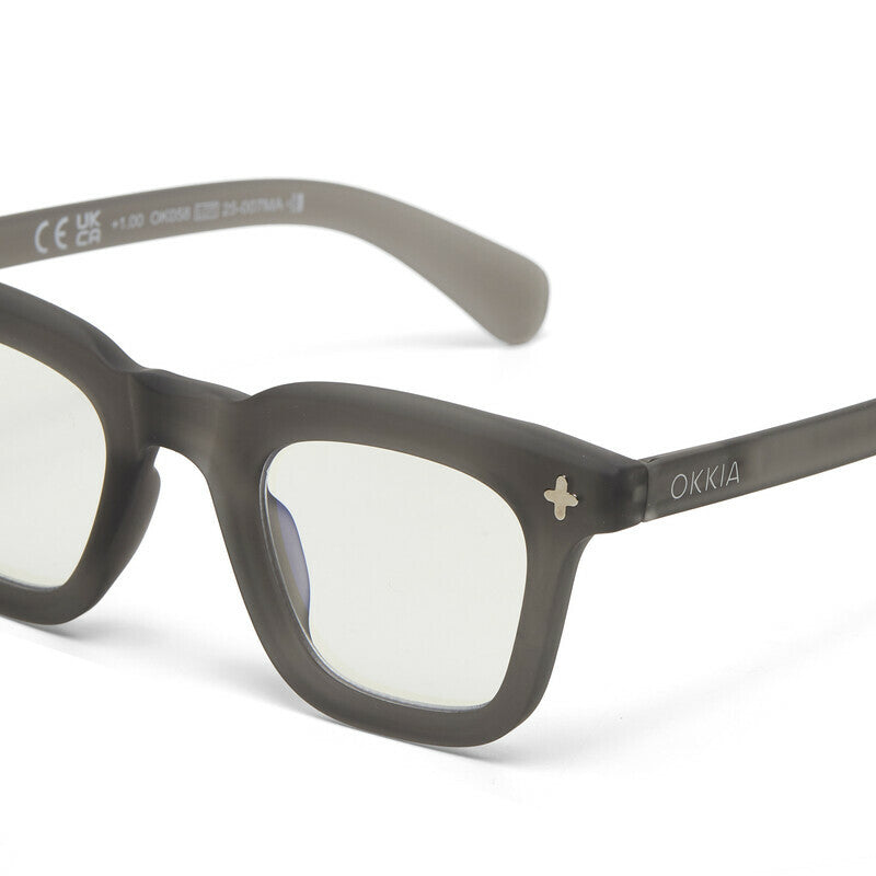 okkia okkia occhiale da lettura mod firenze premontato soft touch translucent smoke diottrie 1 50 ean 8056211374845