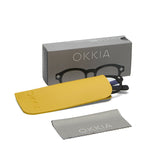 okkia okkia occhiale da lettura mod nashville premontato soft touch spring anti luce blu nero diottrie 2 00 ean 8056211374951