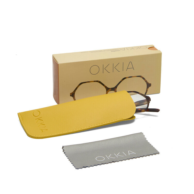 okkia okkia occhiale da lettura mod valencia premontato soft touch spring anti luce blu havana diottrie 1 50 ean 8056211374210