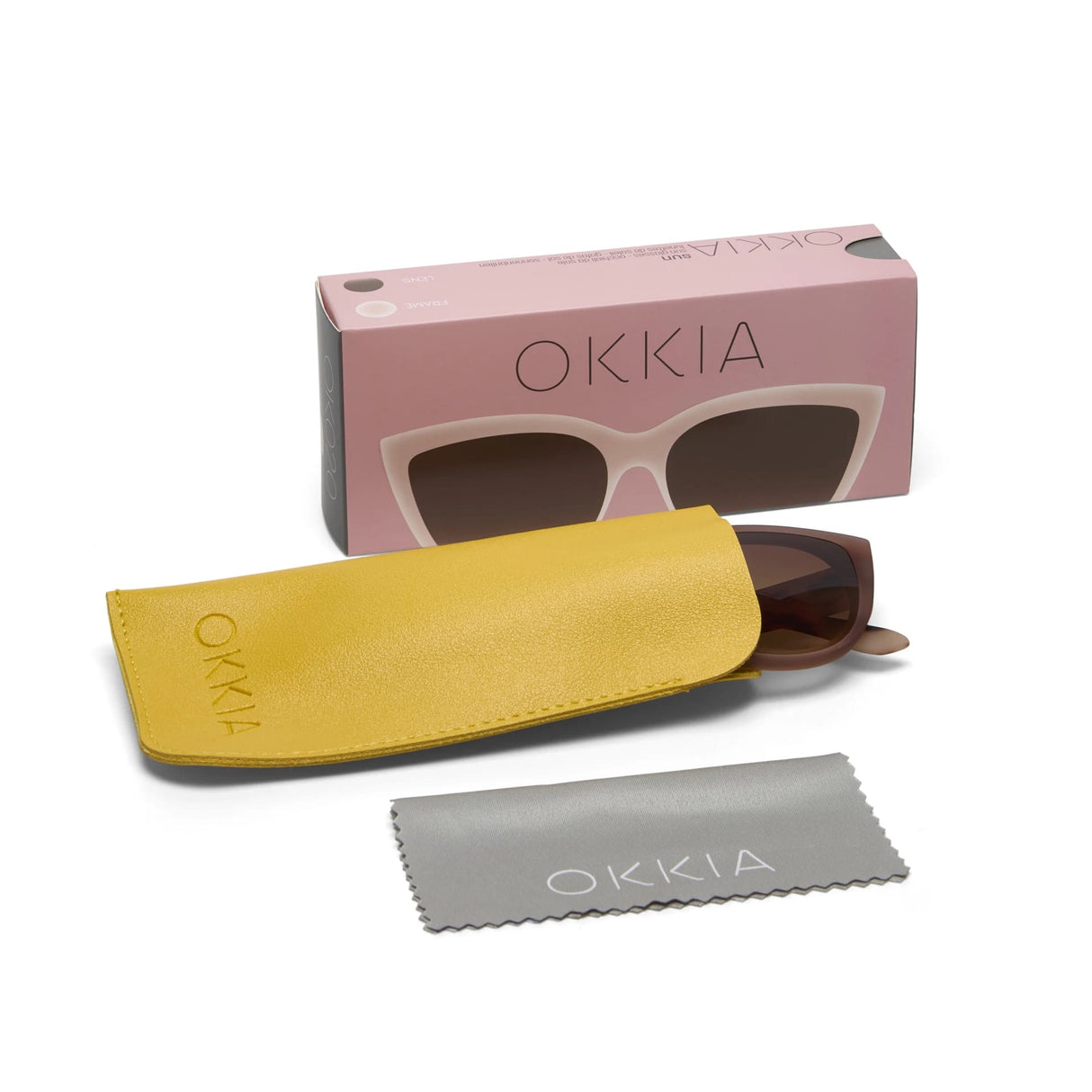 okkia okkia occhiale da sole premontato gatto lite mod silvia traslucent pink clear havana ean 8056211371486