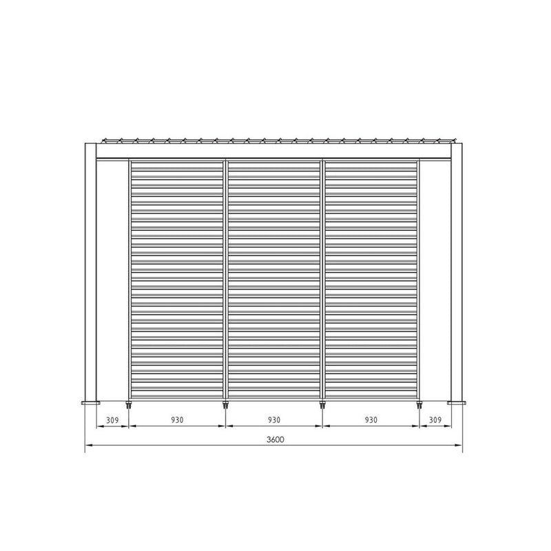 bizzotto bizzotto frangisole laterale per pergola ocean h 238 cm l 93 cm bianco ean 8051836466920