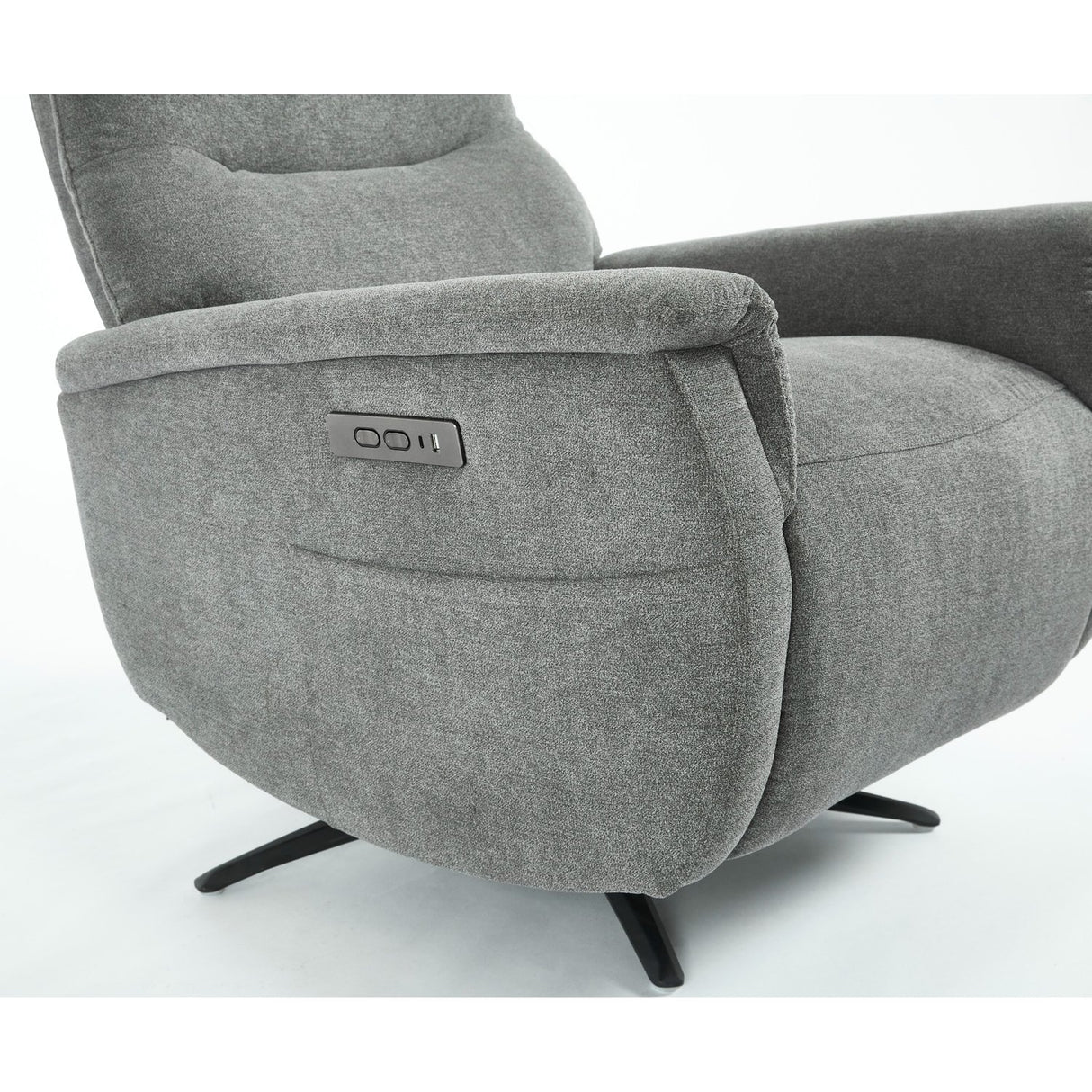 di mo di mo poltrona relax jacquelin in tessuto grigio scuro con regolazione elettrica poltrona comfort recliner ean 8010402506804