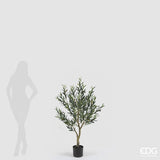 edg enzo de gasperi edg enzo de gasperi olivo con vaso h 129 cm pianta artificiale anti uv verde ean 8059824607621