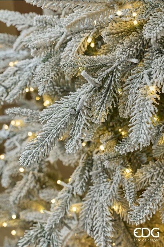 edg enzo de gasperi edg enzo de gasperi pino cortina innevato 4500 miniled h270 175 cm bianco verde ip20 albero di natale luminoso ean 8059824700940