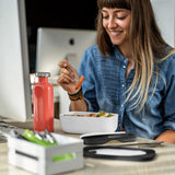 guzzini guzzini set lunch box da viaggio storego con posate bianco nero ean 17110211