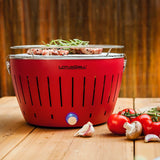 lotusgrill lotusgrill barbecue portatile 35 x 35 x 23 4 cm per interno ed esterno rosso ean 4260023010837