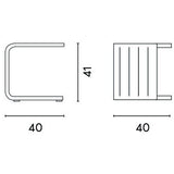moia greenwood moia greenwood tavolino 40 x 40 cm in alluminio bianco dogato tavolino outdoor design moderno ean 8013054838958