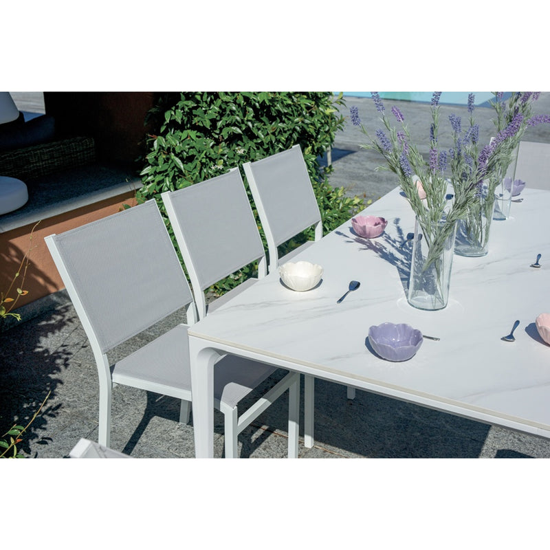 moia greenwood moia greenwood tavolo alghero 180 x 90 cm in alluminio bianco con piano in gres bianco tavolo outdoor design moderno ean 8013054837951