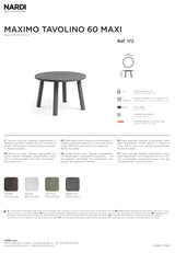 nardi nardi maximo tavolino 60 rotondo maxi basalto ean 8010352172258