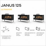 nobis nobis camino elettrico janus 125 senza ventilazione a led 4k fiamma olografica