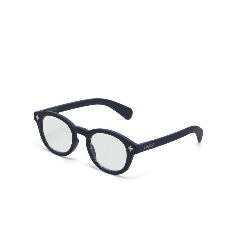 okkia okkia occhiale da lettura mod nashville premontato soft touch spring anti luce blu midnight diottrie 1 00 ean 8056211375088