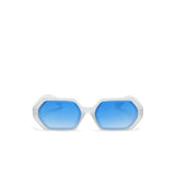 okkia okkia occhiale da sole premontato esagonale mod andrea soft touch translucent clear lenti dark blue ean 8056211375590
