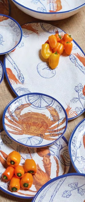 rose tulipani rose tulipani vassoio ovale ocean life melamina 45 x 30 cm ean 8018594611238