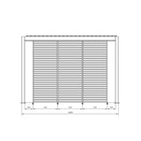 bizzotto bizzotto frangisole laterale per pergola ocean h 238 cm l 93 cm antracite ean 8051836466913