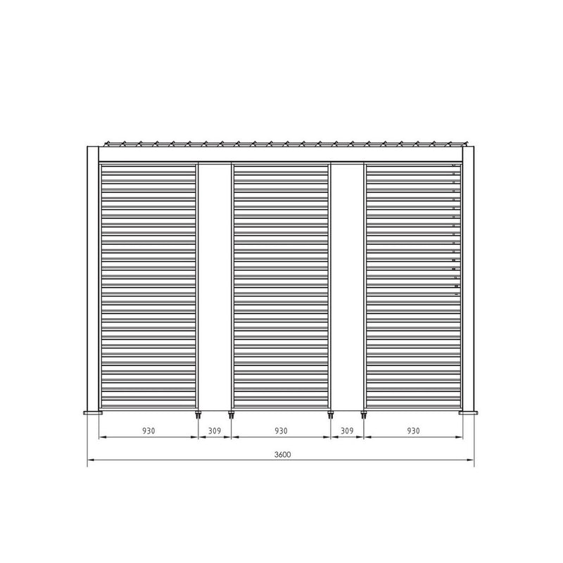 bizzotto bizzotto frangisole laterale per pergola ocean h 238 cm l 93 cm bianco ean 8051836466920