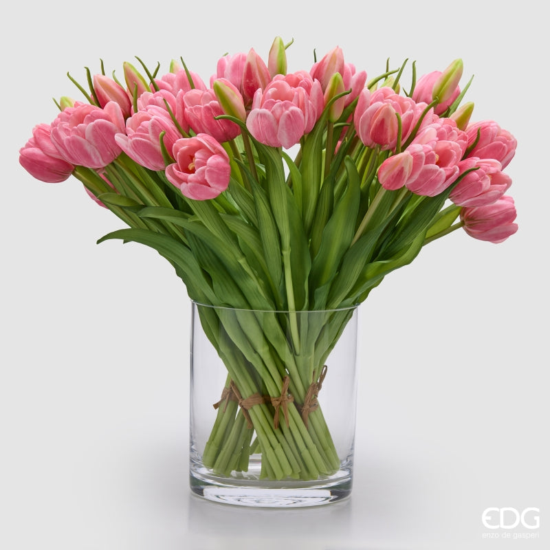 edg enzo de gasperi edg enzo de gasperi bouquete tulipano chiuso x4 h 40 cm con bocciolo rosa scuro ean 8059824612809