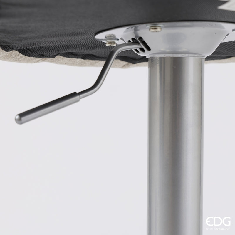 edg enzo de gasperi edg enzo de gasperi sgabello moka in tessuto avorio h 1185 x l605 x p 58 cm