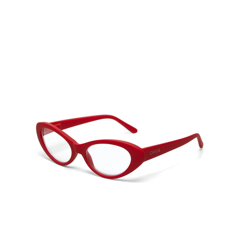okkia okkia occhiale da lettura mod lina cat eye red diottrie 2 50 ean 8058093548406