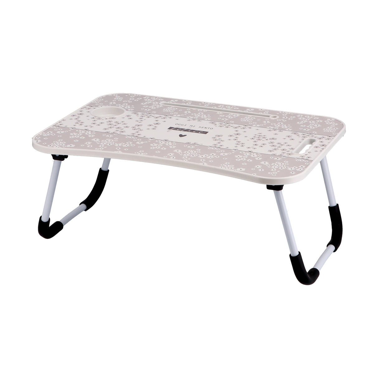 regalo italiano regalo italiano tavolino pieghevole con porta tablet mdf e ferro 60 x 40 cm h 26 cm colazione letto e divano 1 pz ean 8057586091160