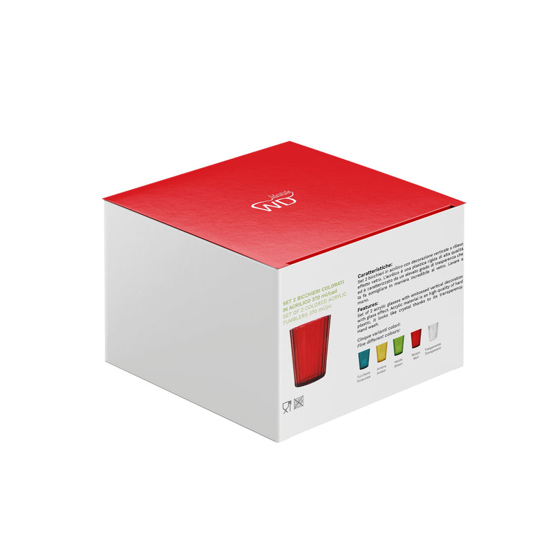wd lifestyle wd lifestyle set 2 bicchieri in acrilico 370 ml turchese ean 8033040744995