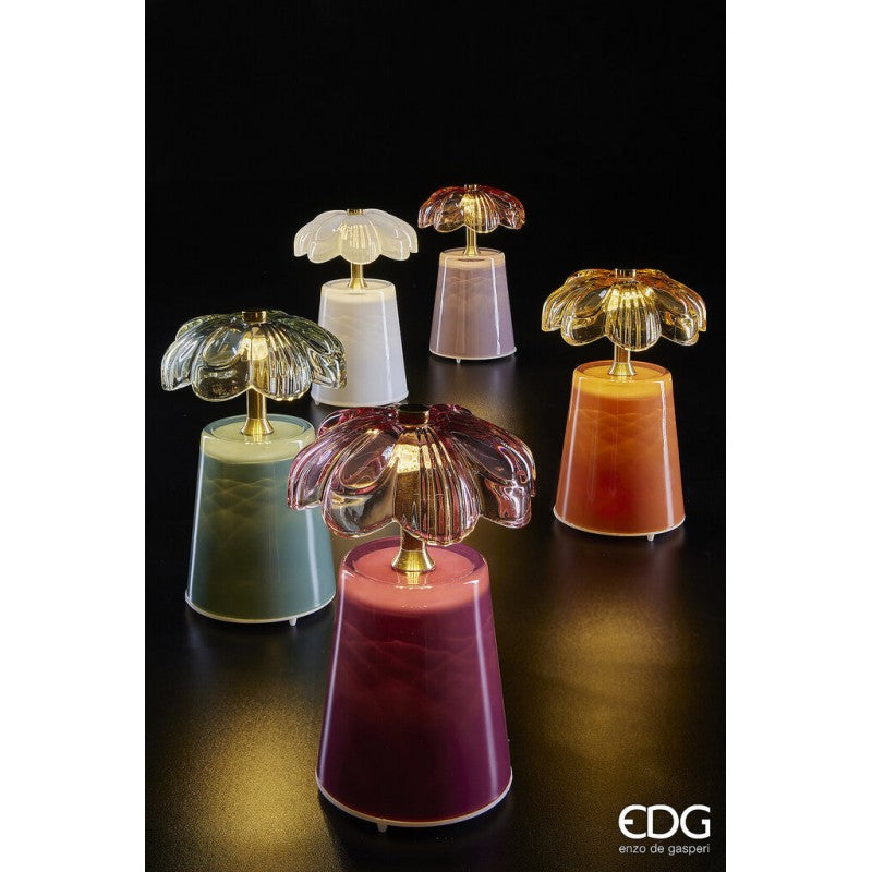 edg enzo de gasperi edg enzo de gasperi lampada da tavolo lily h 1750 cm d 11 cm ip20 bianco scatola regalo ean 8059824607805