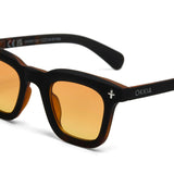 okkia okkia occhiale da sole premontato mod firenze soft touch black havana lenti yellow ean 8056211375712