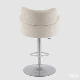 edg enzo de gasperi edg enzo de gasperi sgabello moka in tessuto avorio h 1185 x l605 x p 58 cm