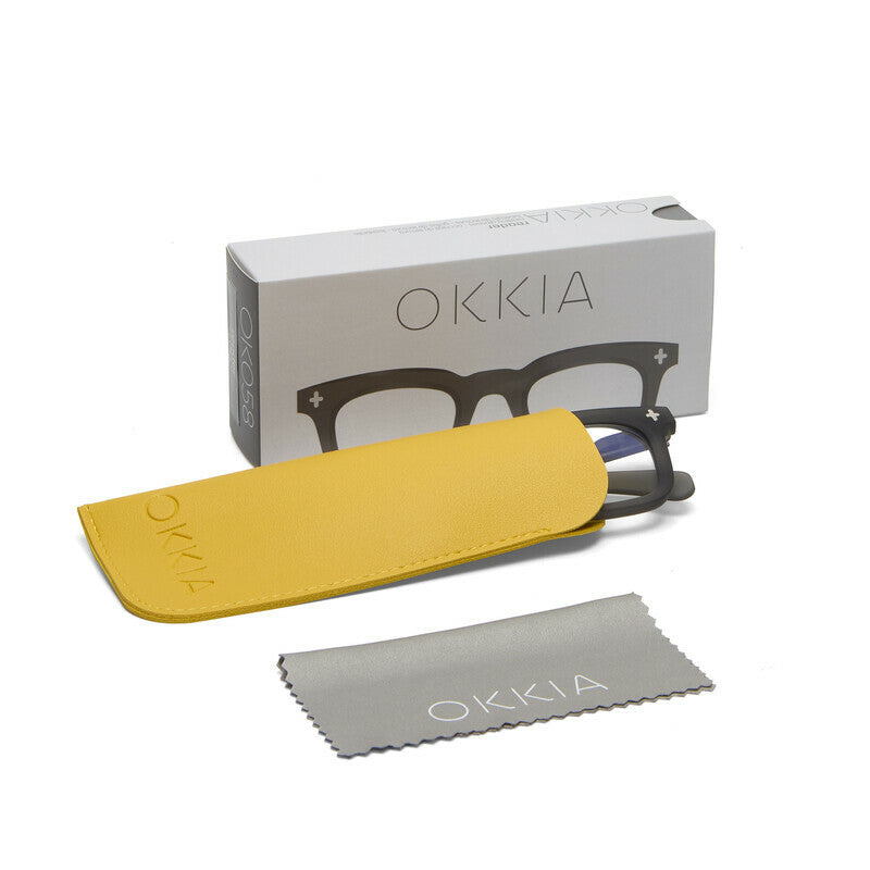 okkia okkia occhiale da lettura mod firenze premontato soft touch translucent smoke diottrie 3 00 ean 8056211374876