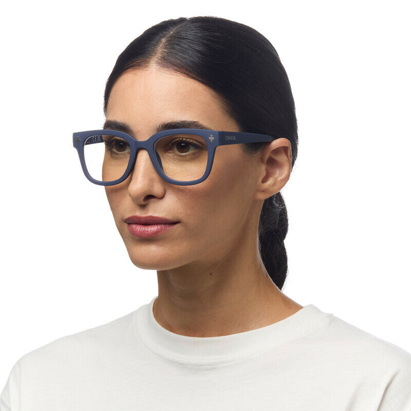 okkia okkia occhiale da lettura mod giovanni premontato soft touch spring anti luce blu magframe midnight diottrie 2 00 ean 8056211370731