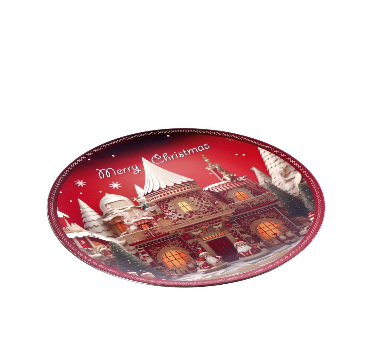 regalo italiano regalo italiano sottopiatto natale tondo plastica d 33 cm ass multicolor 1 pz ean 8057586065031