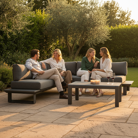 Konnor Angolare Antracite – Giardino serata